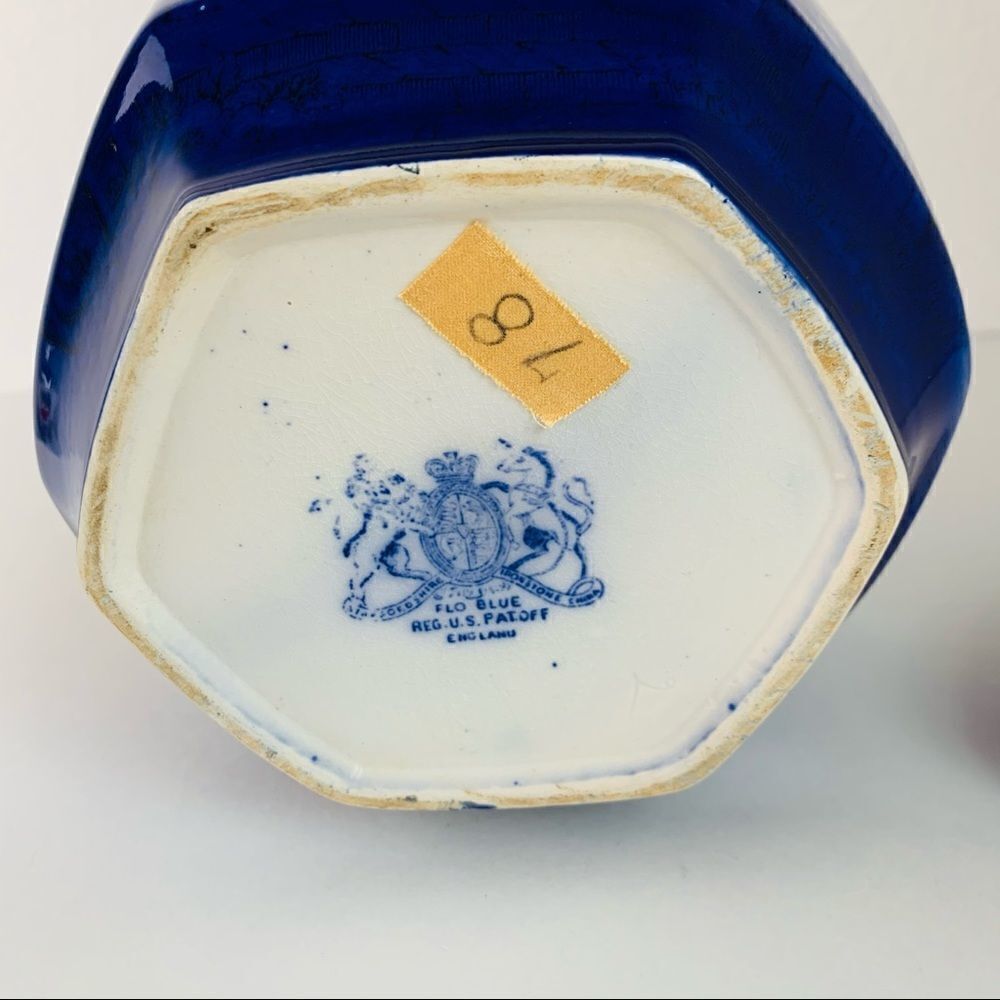 VTG Flo Blue Hexagonal Lidded Jar - Picture 5 of 5